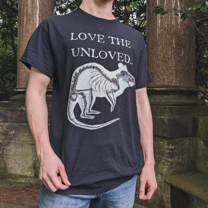 LOVE THE UNLOVED, Heavy Cotton T-Shirt | Rat top | Gothic Skeleton | Taxidermy | Cyberware | Occult Witch | Nature