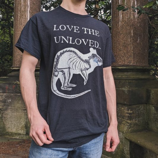 LOVE THE UNLOVED, Heavy Cotton T-Shirt | Rat top | Gothic Skeleton | Taxidermy | Cyberware | Occult Witch | Nature